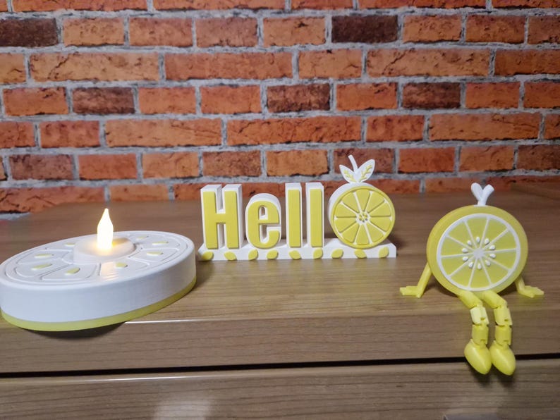 Zitronen-Deko-Set „Hello“
