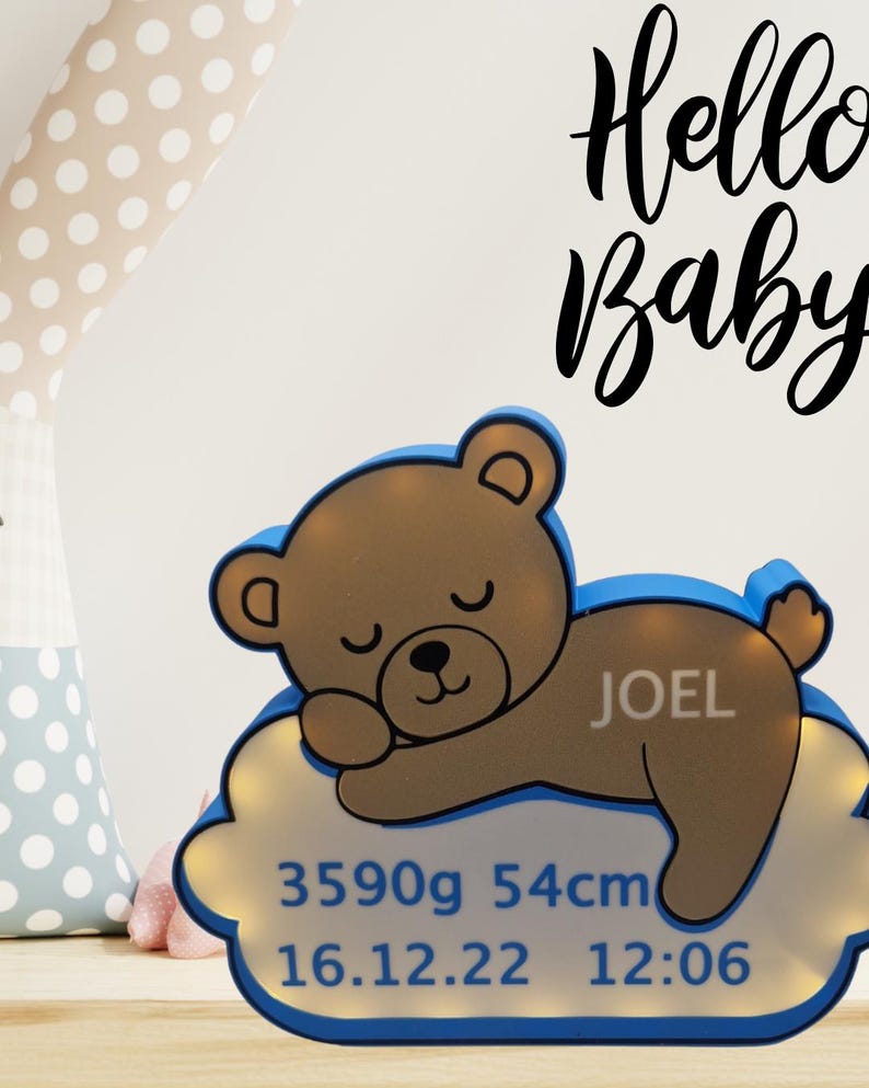 Baby-Nachtlicht personalisiert