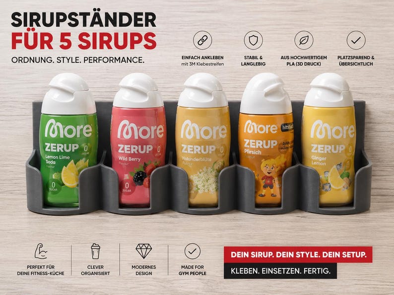Sirupständer für 5 Sirups